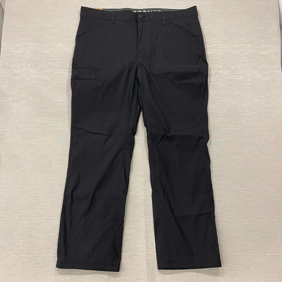 Eddie Bauer Fleece Lined Tech Pants Mens 40 x 32 Black Water Repellent Insulated - Picture 2 of 12
